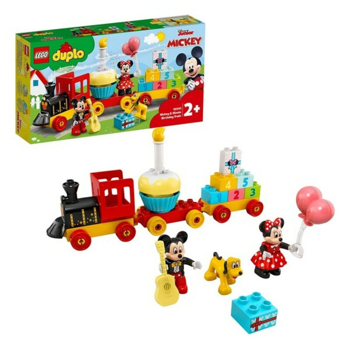 Playset Duplo Mickey and Minnie Birthday Train Lego 10941 Mickey and Minnie Birthday Train 36 cm - Jucarii si jocuri, Păpuși și figurine