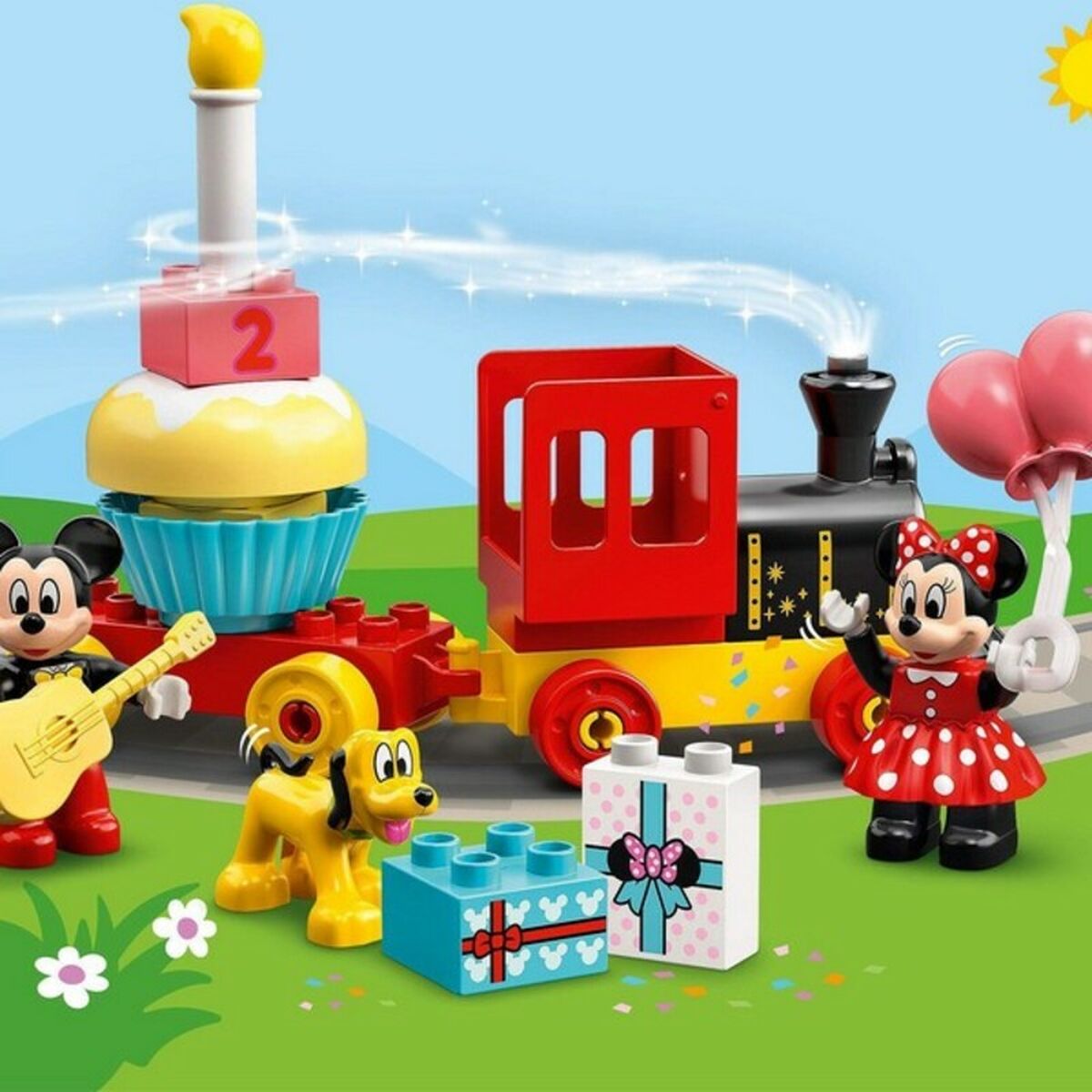 Playset Duplo Mickey and Minnie Birthday Train Lego 10941 Mickey and Minnie Birthday Train 36 cm - Jucarii si jocuri, Păpuși și figurine