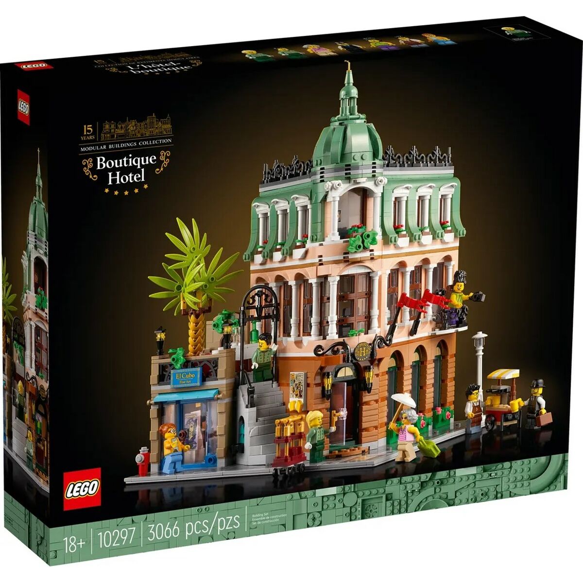Set de Construcție Lego Icons 10297 Boutique Hotel Negru 3066 Piese - Jucarii si jocuri
