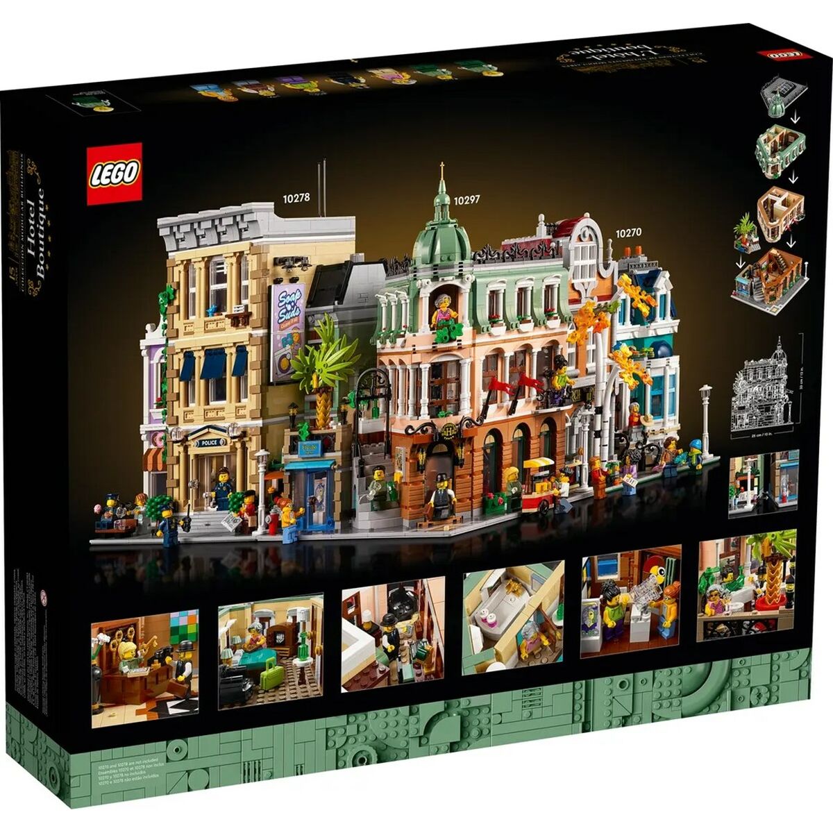 Set de Construcție Lego Icons 10297 Boutique Hotel Negru 3066 Piese - Jucarii si jocuri