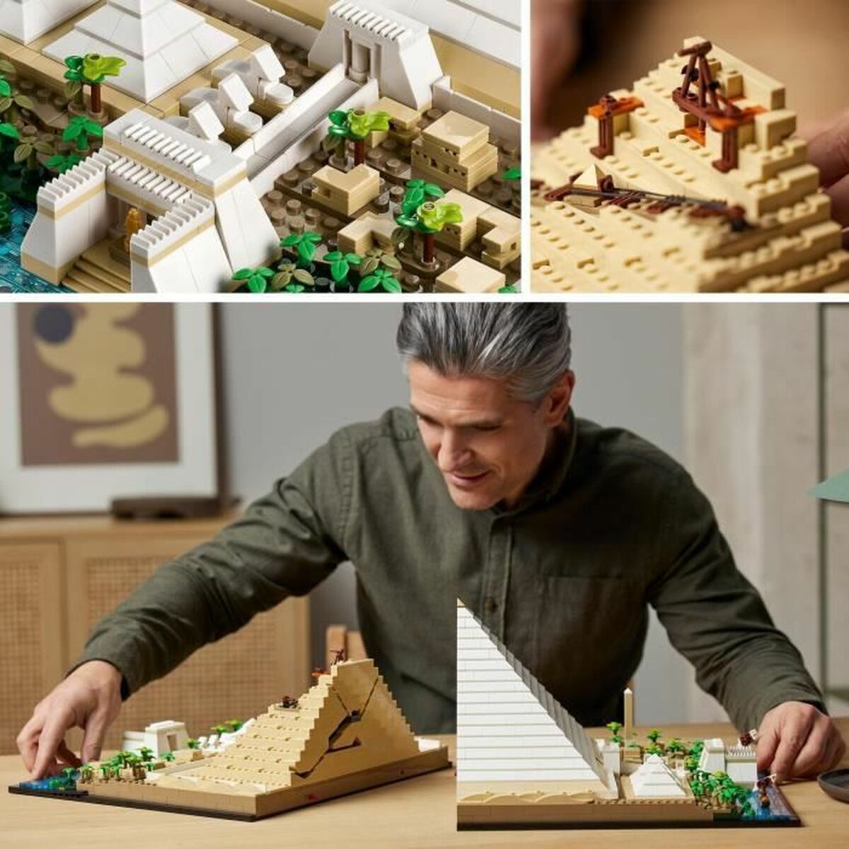 Playset Lego 21058 Architecture The Great Pyramid of Giza 1476 Piese - Jucarii si jocuri, Păpuși și figurine