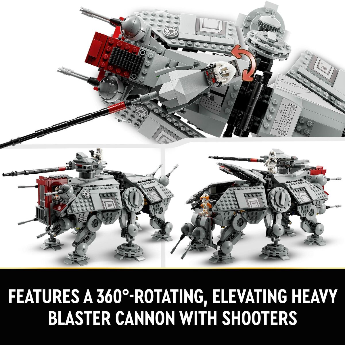 Playset Lego Star Wars 75337 AT-TE Walker 1082 Piese - Jucarii si jocuri, Păpuși și figurine