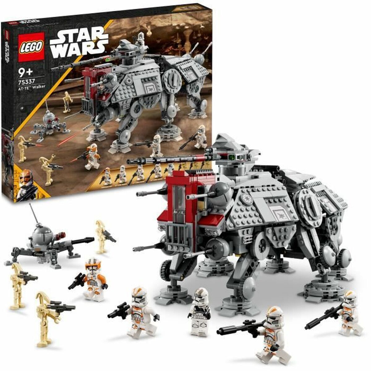 Playset Lego Star Wars 75337 AT-TE Walker 1082 Piese - Jucarii si jocuri, Păpuși și figurine