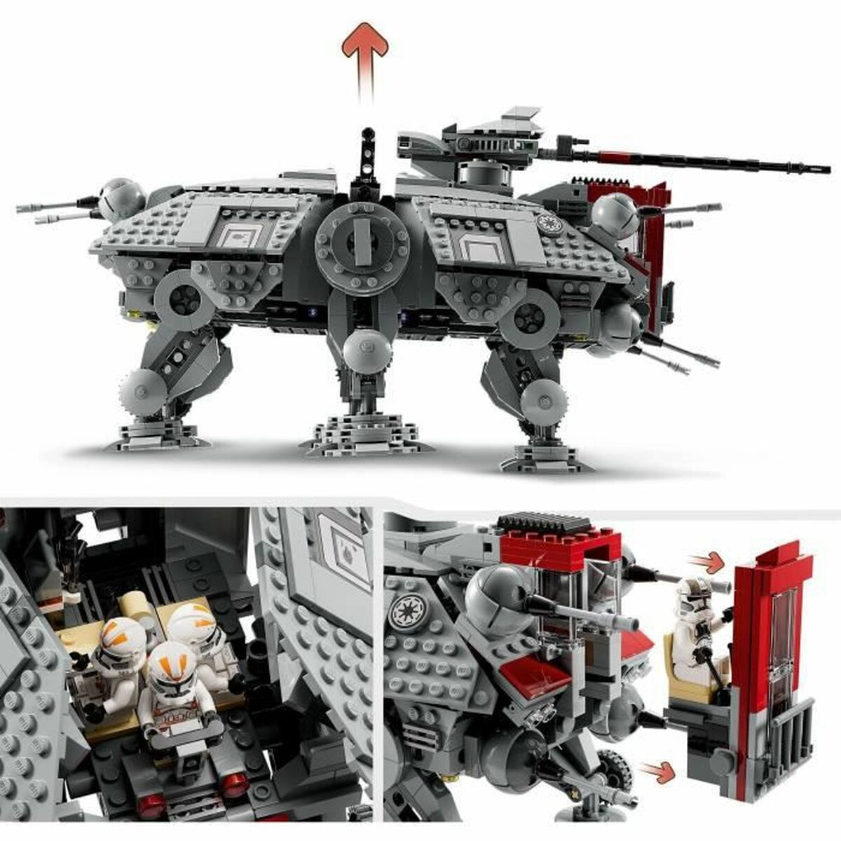 Playset Lego Star Wars 75337 AT-TE Walker 1082 Piese - Jucarii si jocuri, Păpuși și figurine