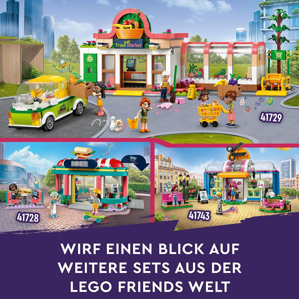 Set de Construcție Lego 41729 Tienda de alimentación ecológica 830 Piese - Jucarii si jocuri