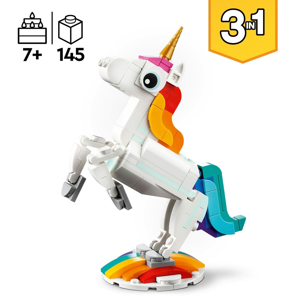 Set de Construcție Lego Creator Magic Unicorn 31140 3 în 1 145 Piese - Jucarii si jocuri