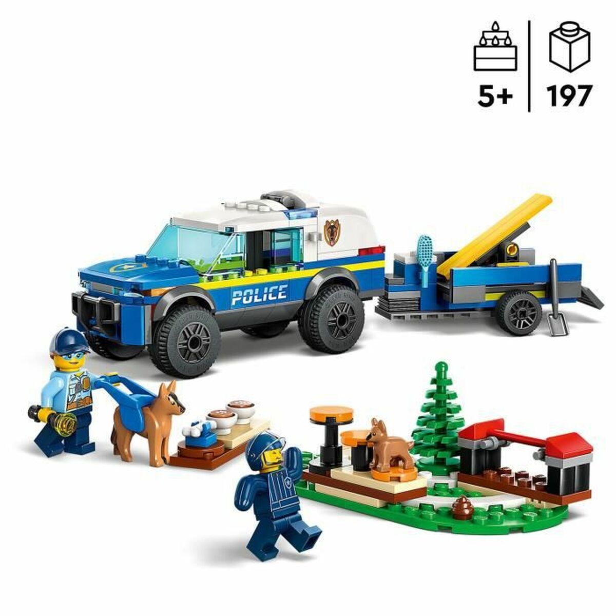 Set de Construcție Lego City Police 60369 + 5 Ani Polițist 197 Piese - Jucarii si jocuri