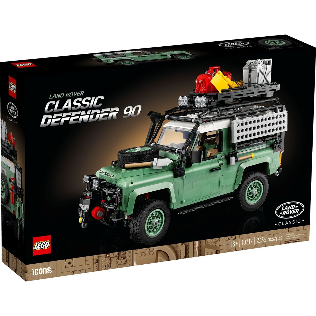 Set de Construcție Lego LAND ROVER CLASSIC DEFENDER 90 Negru 2336 Piese - Jucarii si jocuri