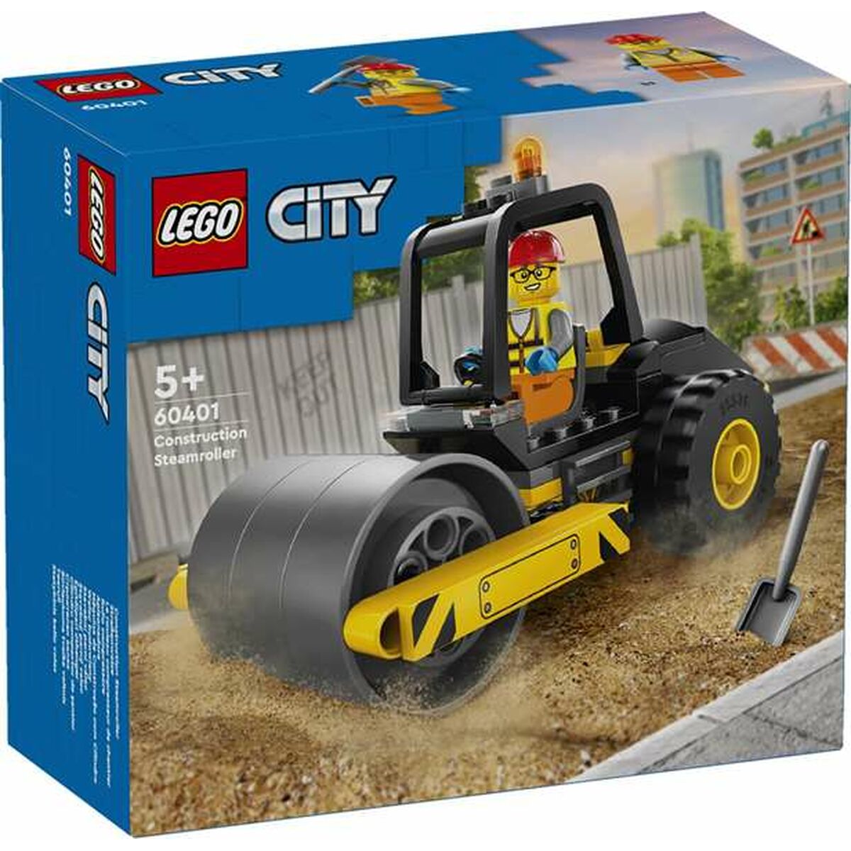 Set de Construcție Lego 60401 - Construction Steamroller Multicolor 78 Piese - Jucarii si jocuri