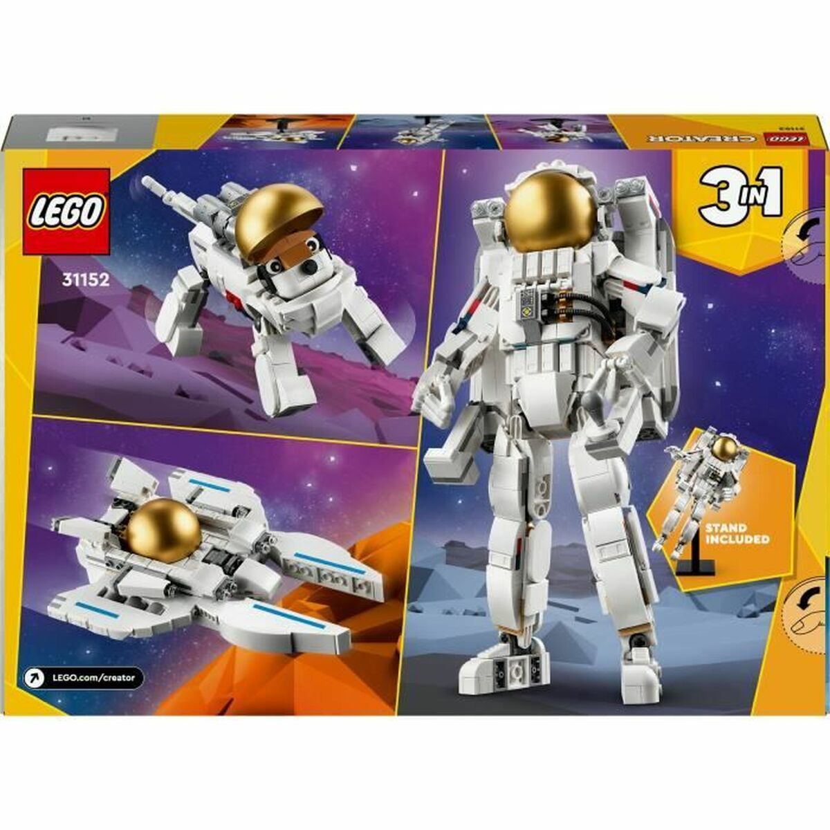 Set de Construcție Lego 31152 Creator 3in1 Astronaut in Space Multicolor 647 Piese - Jucarii si jocuri