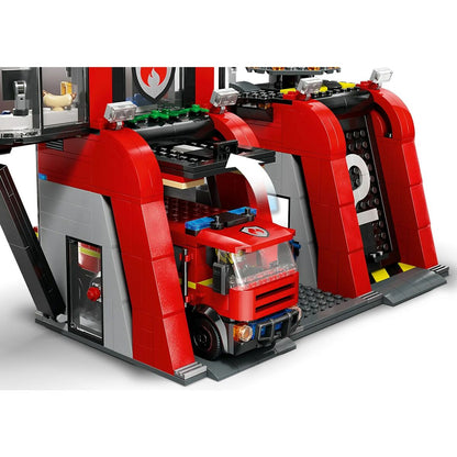 Playset Lego 60414 Fire station with Fire engine - Jucarii si jocuri, Păpuși și figurine