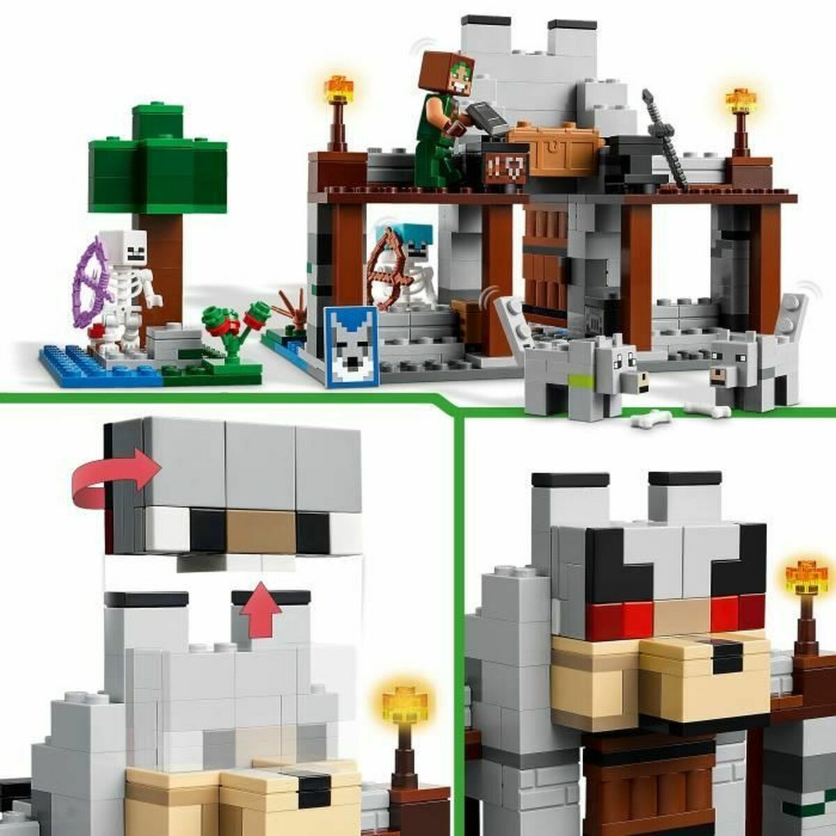 Set de Construcție Lego Minecraft 21261 The Wolf Stronghold Multicolor 312 Piese - Jucarii si jocuri