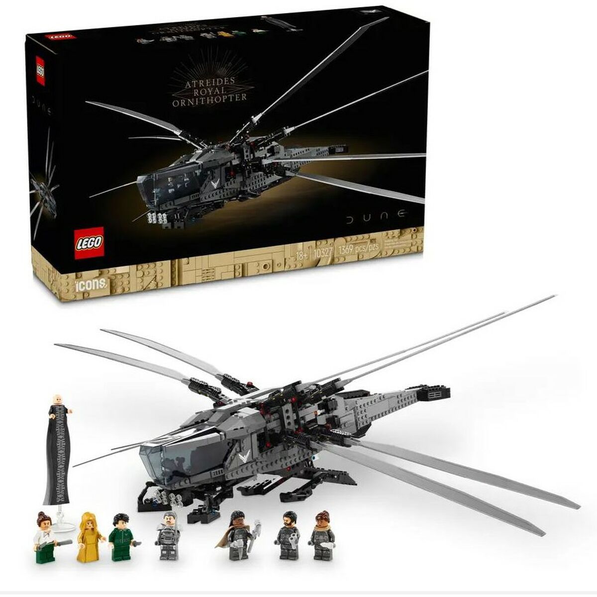 Set de Construcție Lego 10327 Icons Dune: Atreides Royal Ornithopter Multicolor 1369 Piese - Jucarii si jocuri