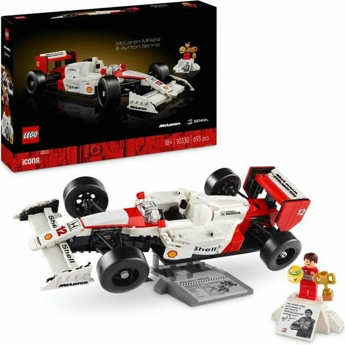 Set de Construcție Lego McLaren MP4/4 y Ayrton Senna Multicolor 693 Piese - Jucarii si jocuri