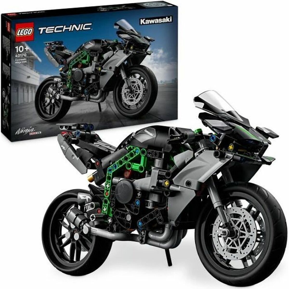 Set de Construcție Lego Technic 42170 Kawasaki Ninja H2R Negru 643 Piese - Jucarii si jocuri
