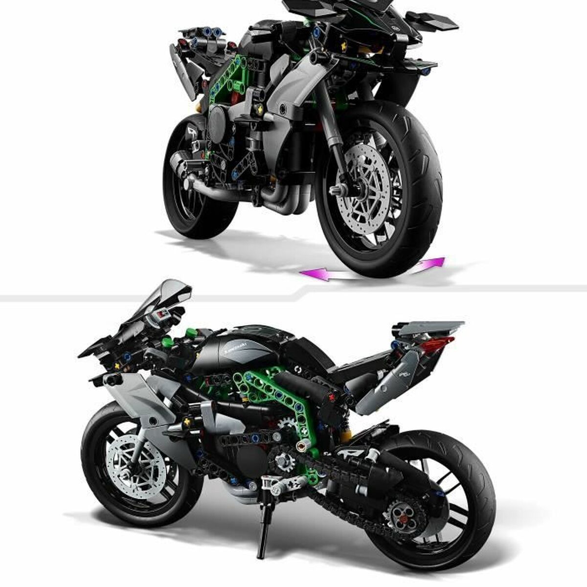 Set de Construcție Lego Technic 42170 Kawasaki Ninja H2R Negru 643 Piese - Jucarii si jocuri