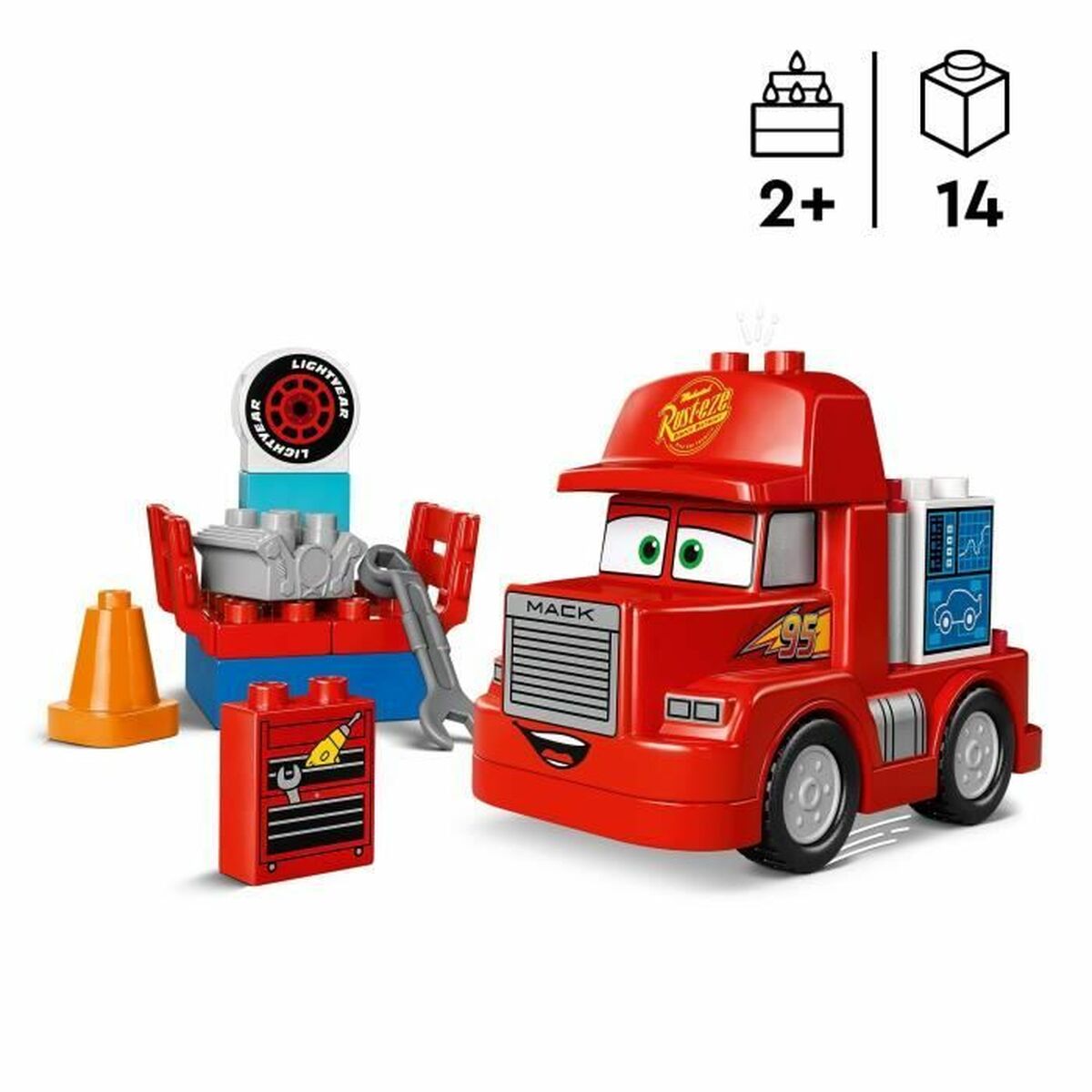Set de Construcție Lego DUPLO 10417 Disney and Pixar Cars Mack Race Multicolor - Jucarii si jocuri