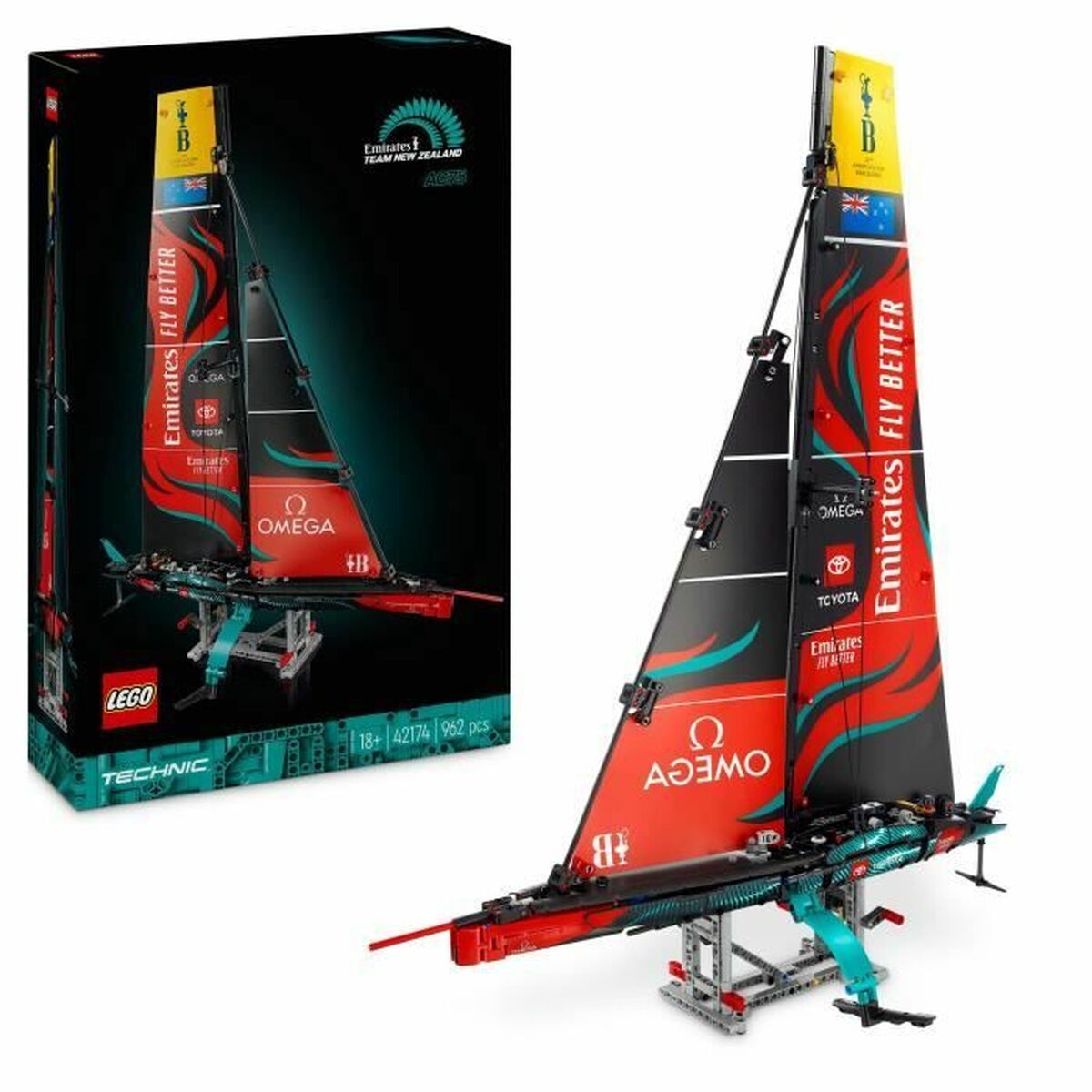 Set de Construcție Lego 42174 Yacht Emirates Team New Zealand AC75 Multicolor - Jucarii si jocuri