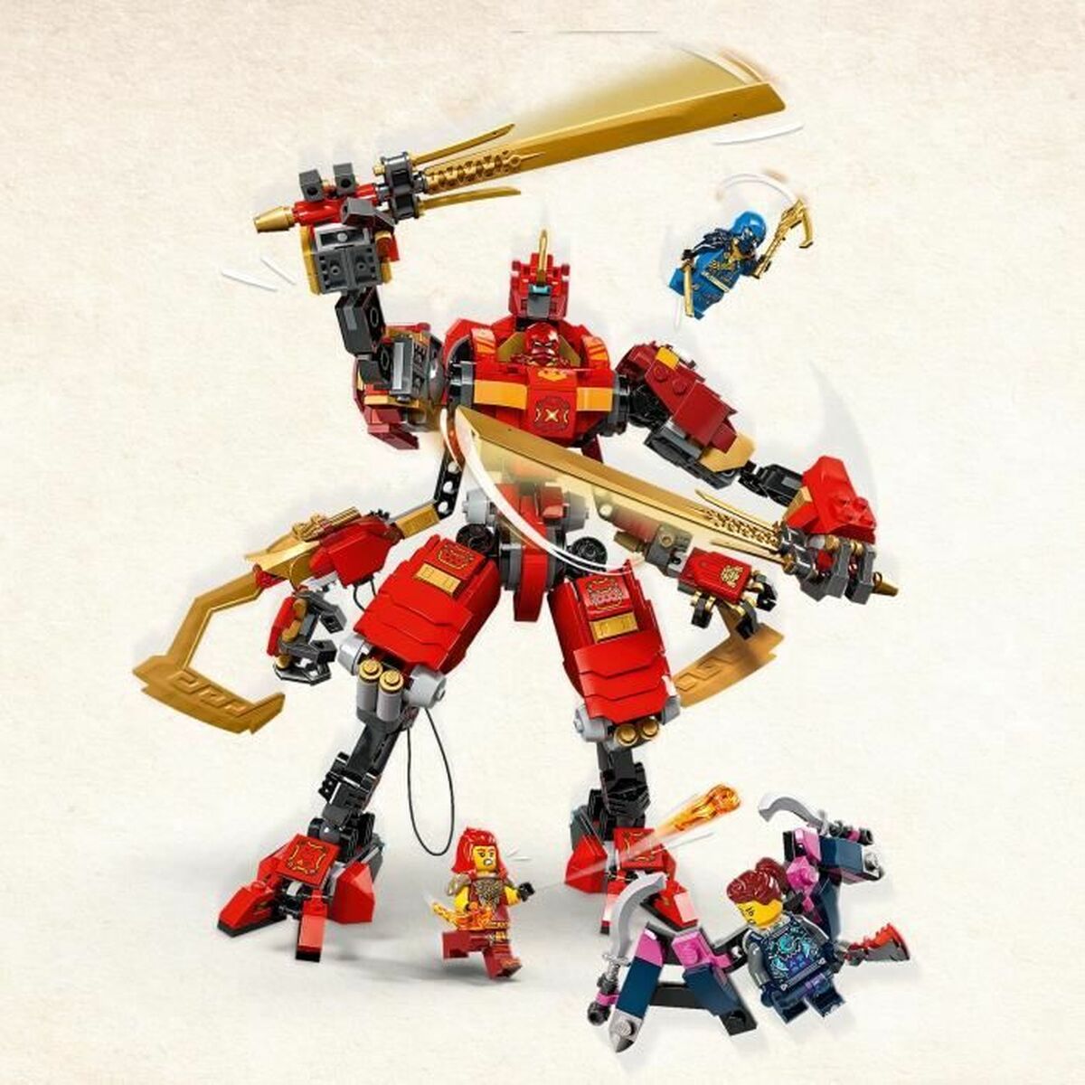 Set de Construcție Lego NINJAGO 71812 Kai's Ninja Climbing Robot Multicolor - Jucarii si jocuri