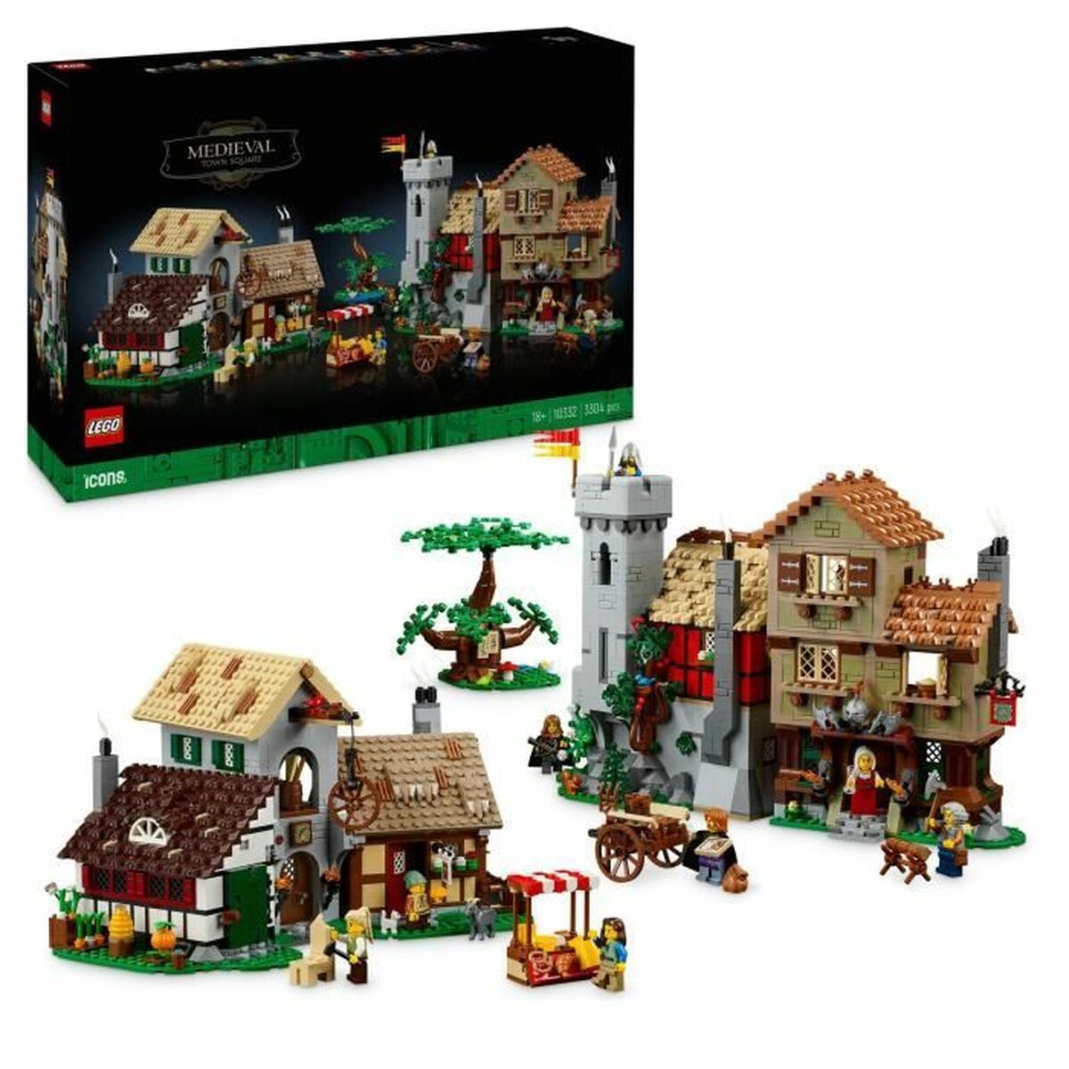 Set de Construcție Lego ICONS 10332 Medieval Town Square 3304 Piese - Jucarii si jocuri