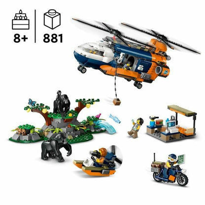 Set de Construcție Lego 60437 Jungle Explorer Helicopter Base Camp Multicolor - Jucarii si jocuri