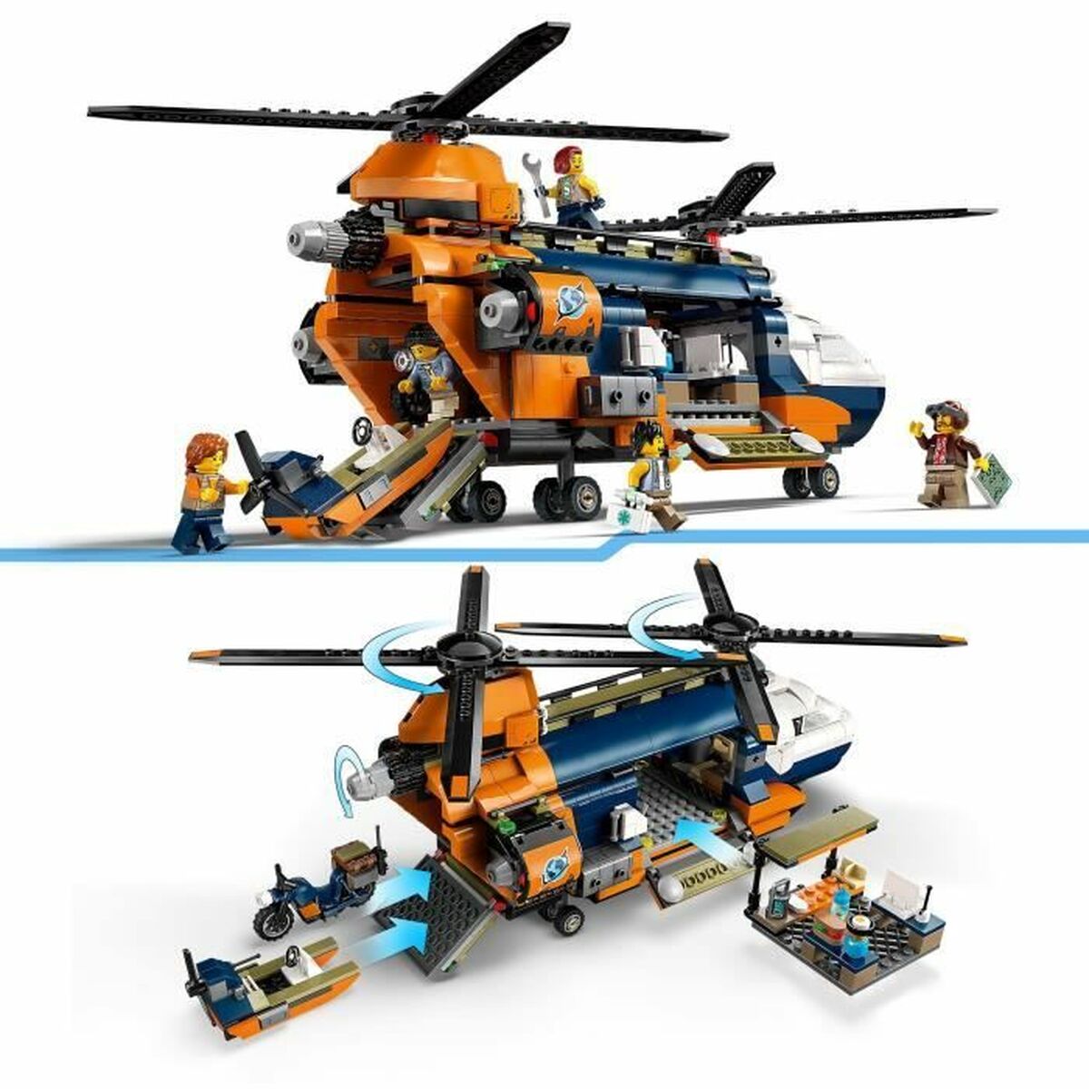 Set de Construcție Lego 60437 Jungle Explorer Helicopter Base Camp Multicolor - Jucarii si jocuri