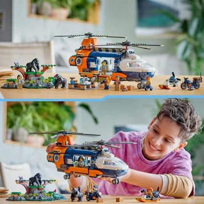 Set de Construcție Lego 60437 Jungle Explorer Helicopter Base Camp Multicolor - Jucarii si jocuri
