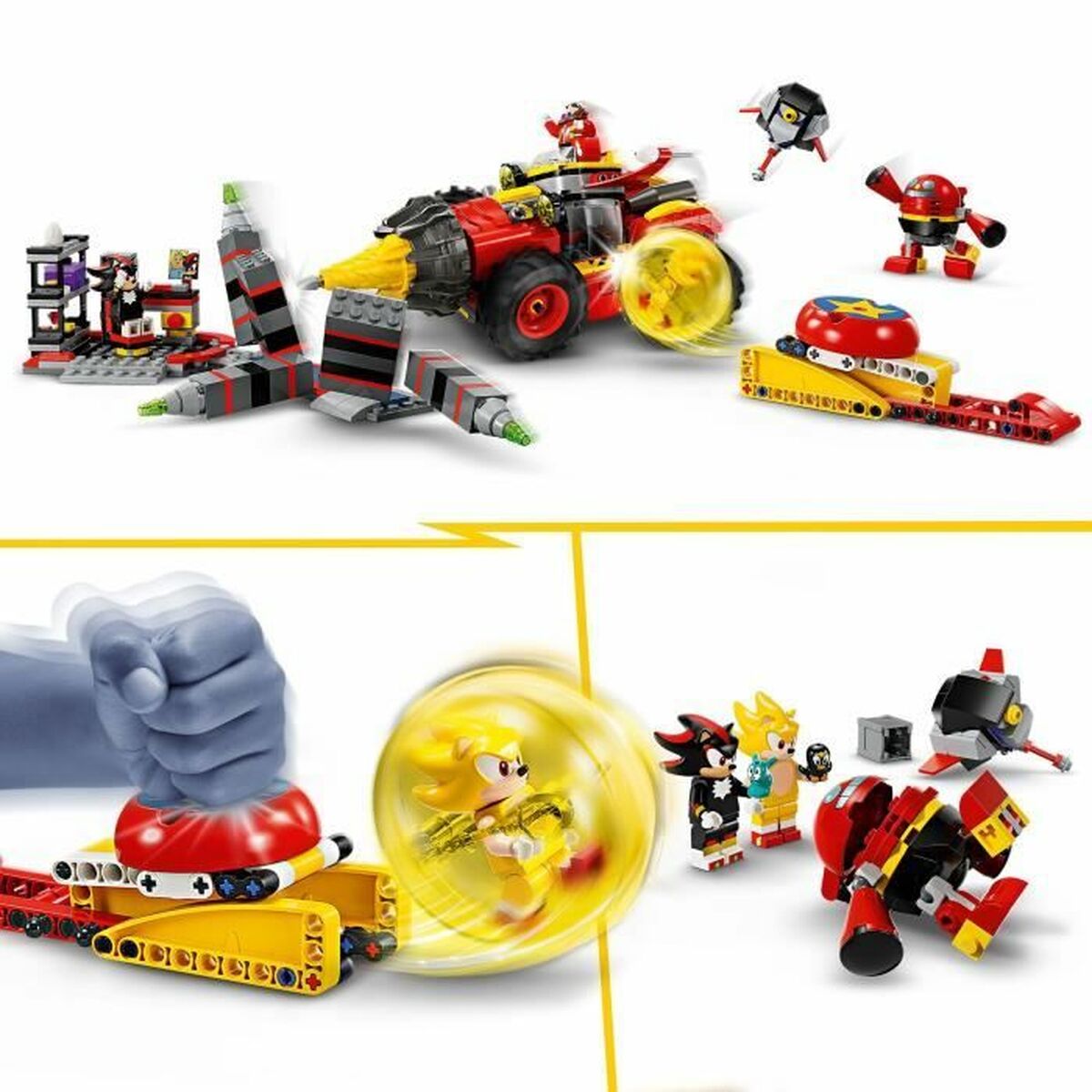 Set de Construcție Lego Sonic the Hedgehog 76999 Super Sonic vs. Egg Drillster 590 Piese - Jucarii si jocuri