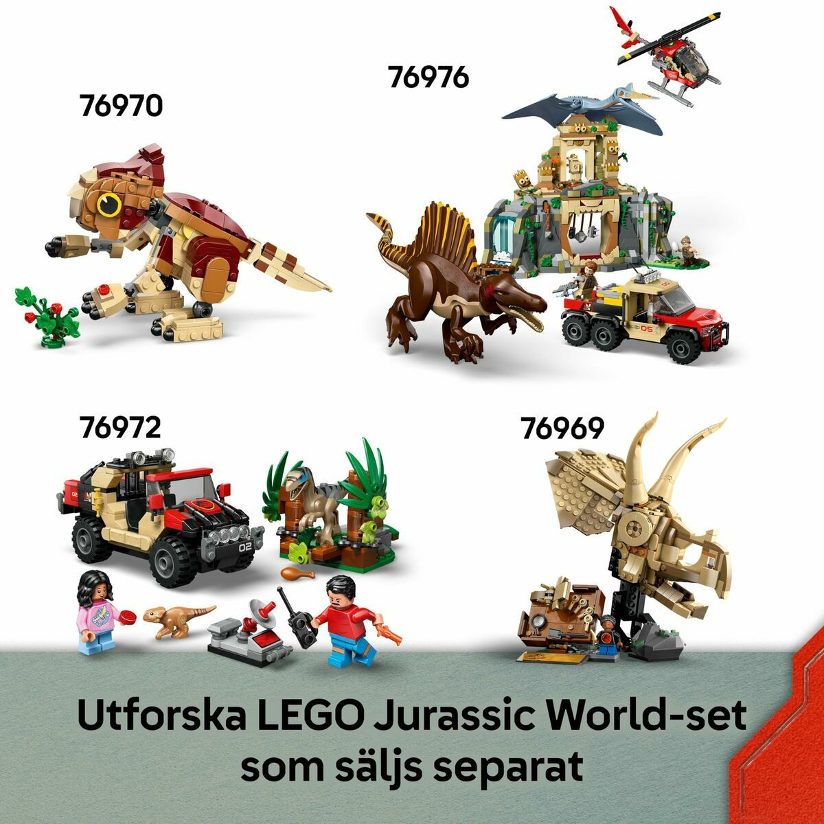 Set de Construcție Lego JURASSIC WORLD 76973 Raptor & Titanosaurus Tracking Mission - Jucarii si jocuri
