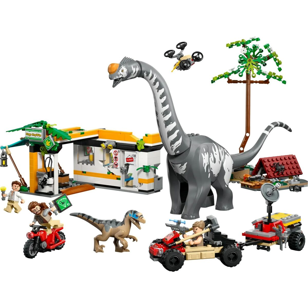 Set de Construcție Lego JURASSIC WORLD 76973 Raptor & Titanosaurus Tracking Mission 582 Piese - Jucarii si jocuri