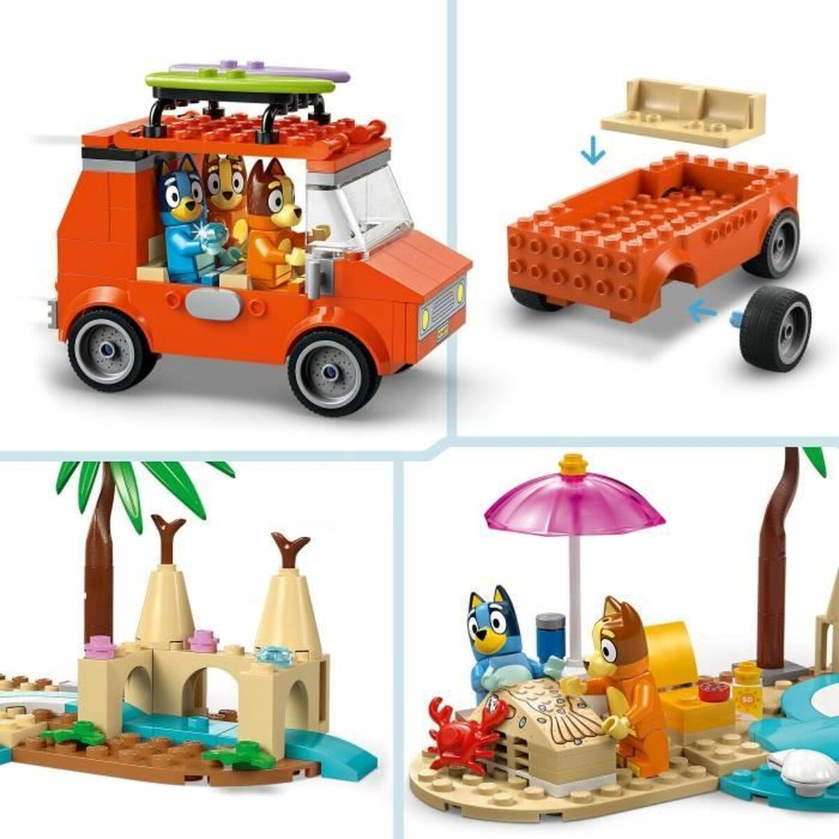Set de Construcție Lego 11202 Bluey's Beach & Family Car Trip 133 Piese - Jucarii si jocuri