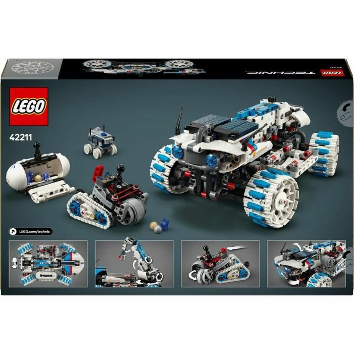 Set de Construcție Lego 42211 Lunar Outpost Moon Rover Space Vehicle 1082 Piese - Jucarii si jocuri