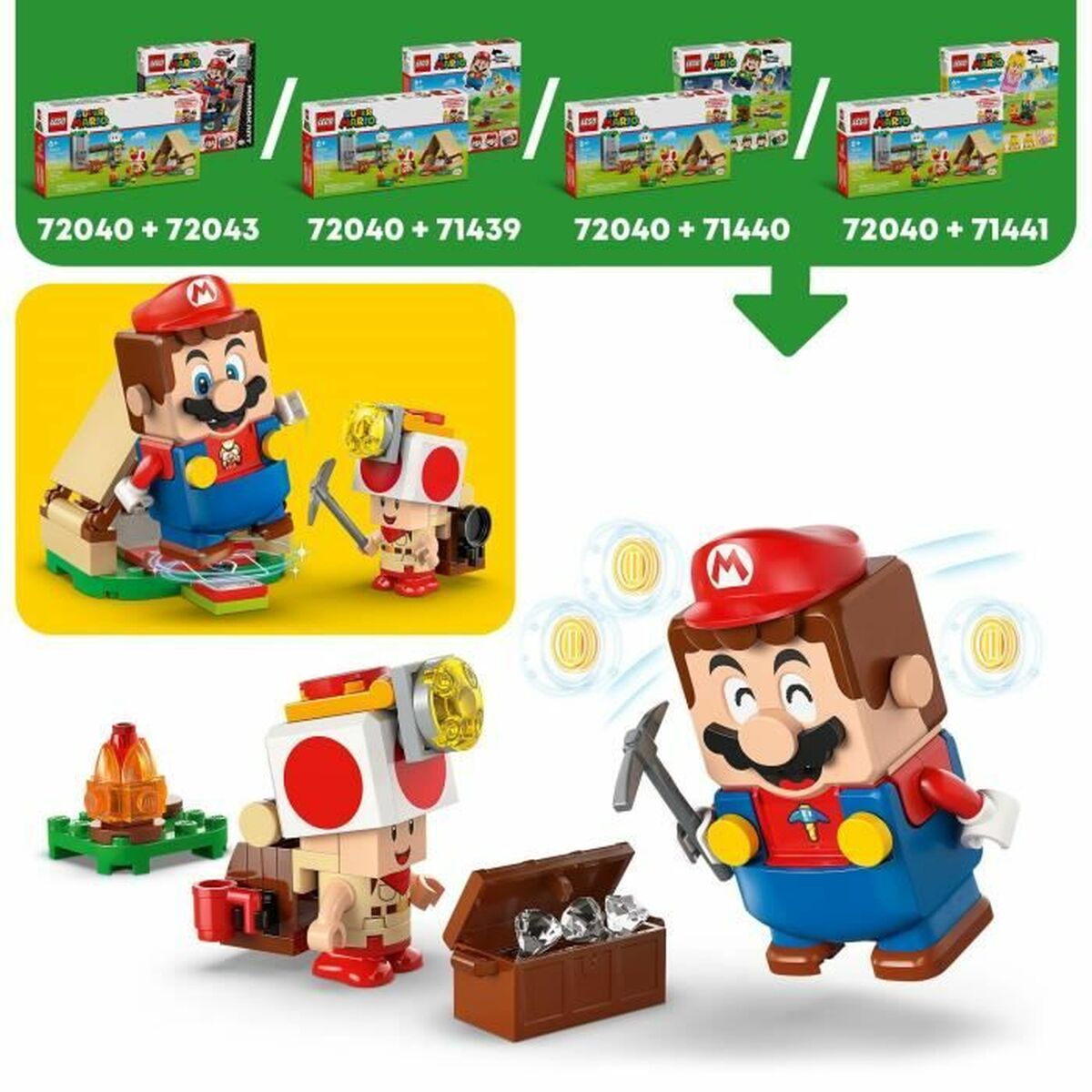 Set de Construcție Lego 72040 Super Mario Captain Toad's Camp 159 Piese - Jucarii si jocuri