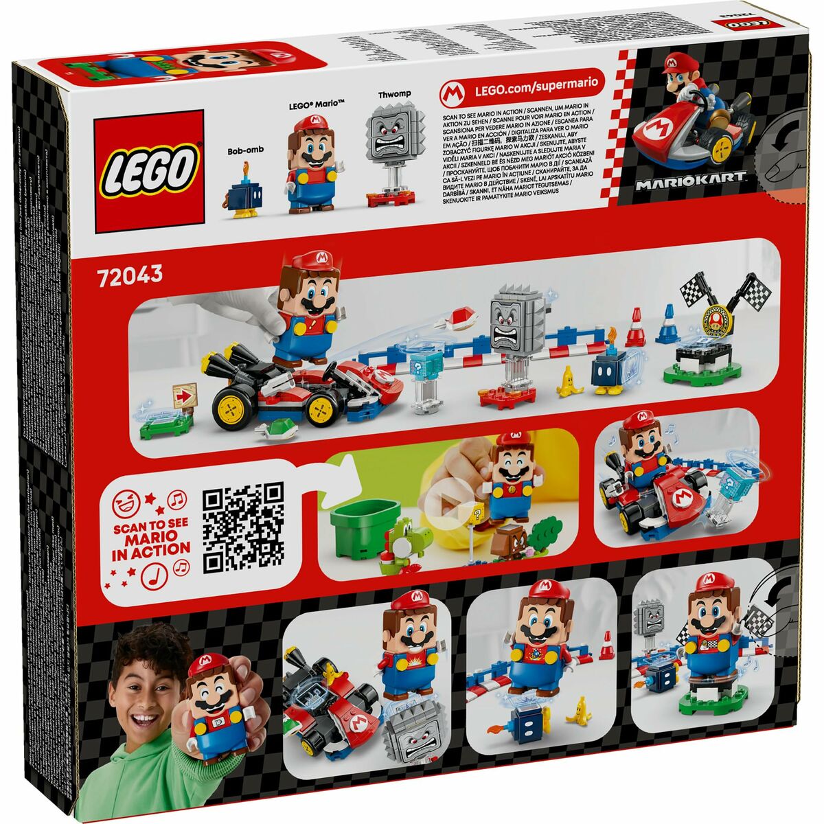 Set de Construcție Lego 72043 Interactive LEGO Mario and Standard Kart 278 Piese - Jucarii si jocuri