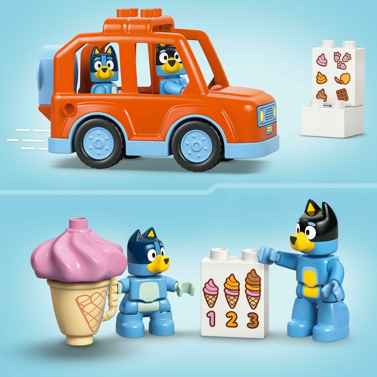 Set de Construcție Lego Duplo 10458 Ice Cream Trip with Bluey 22 Piese - Jucarii si jocuri