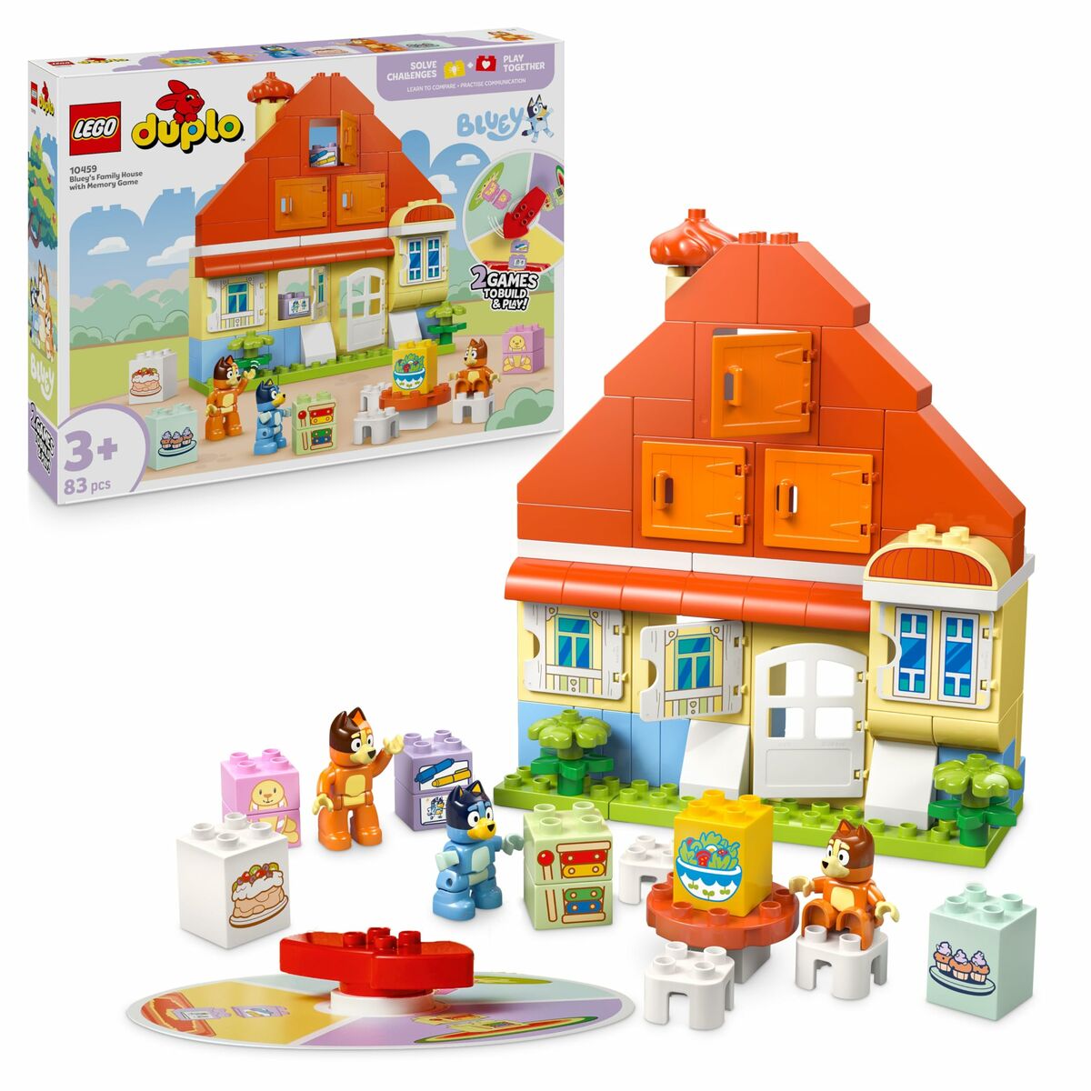 Set de Construcție Lego DUPLO 10459 Bluey's Family House with Memory 83 Piese - Jucarii si jocuri