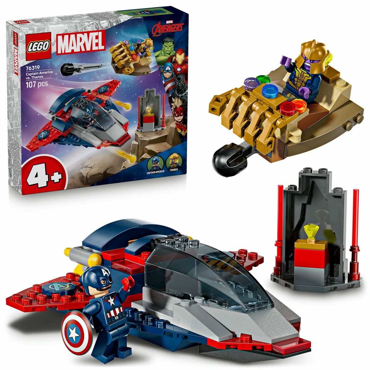 Set de Construcție Lego 76319 Captain America VS Thanos 107 Piese - Jucarii si jocuri
