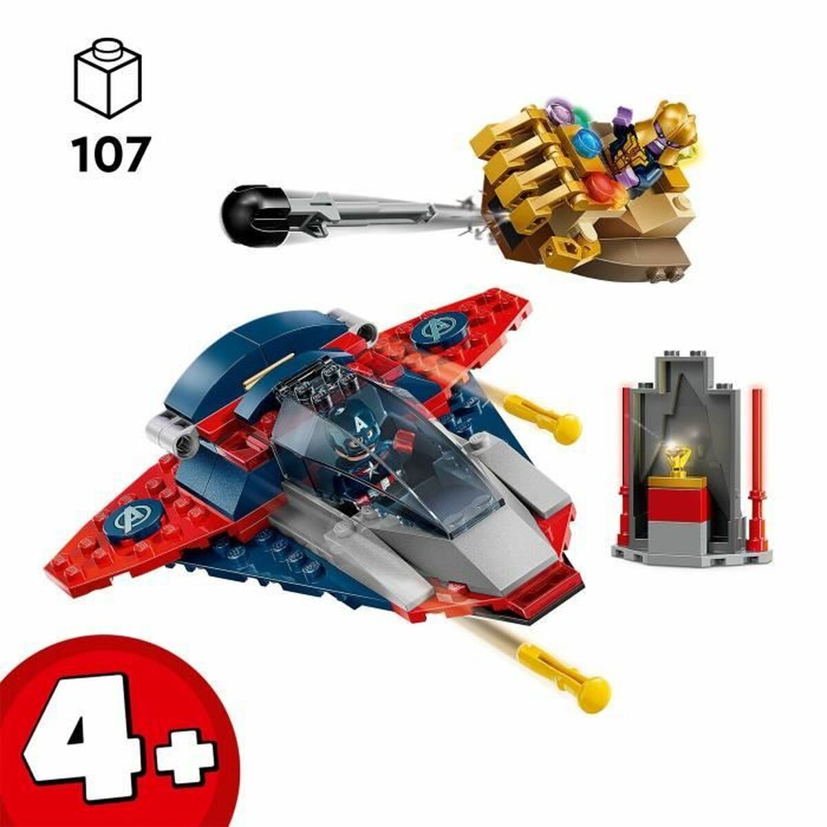 Set de Construcție Lego 76319 Captain America VS Thanos 107 Piese - Jucarii si jocuri