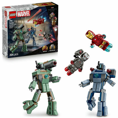 Set de Construcție Lego 76320 Iron Man & War Machine VS Hammer Drones 204 Piese - Jucarii si jocuri