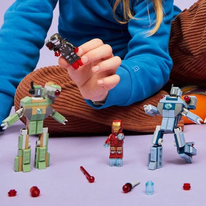 Set de Construcție Lego 76320 Iron Man & War Machine VS Hammer Drones 204 Piese - Jucarii si jocuri