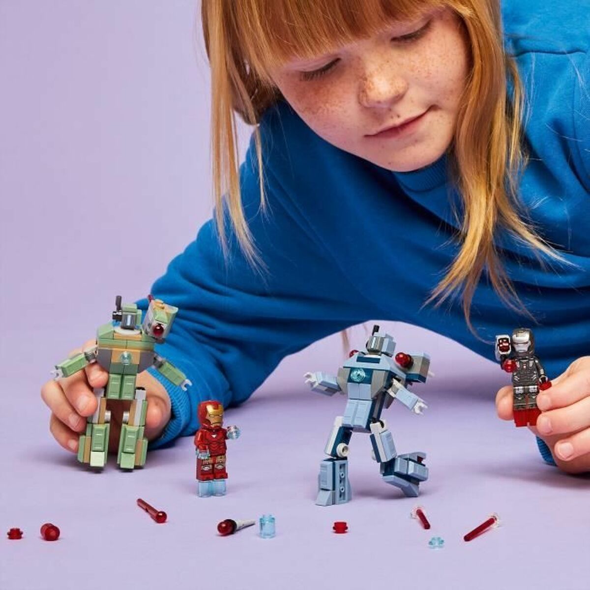 Set de Construcție Lego 76320 Iron Man & War Machine VS Hammer Drones 204 Piese - Jucarii si jocuri