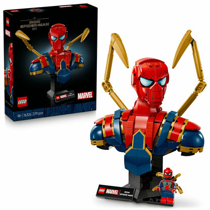 Set de Construcție Lego 76326 Iron Spider-Man Bust 379 Piese - Jucarii si jocuri