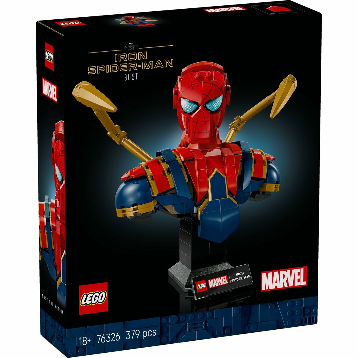 Set de Construcție Lego 76326 Iron Spider-Man Bust 379 Piese - Jucarii si jocuri