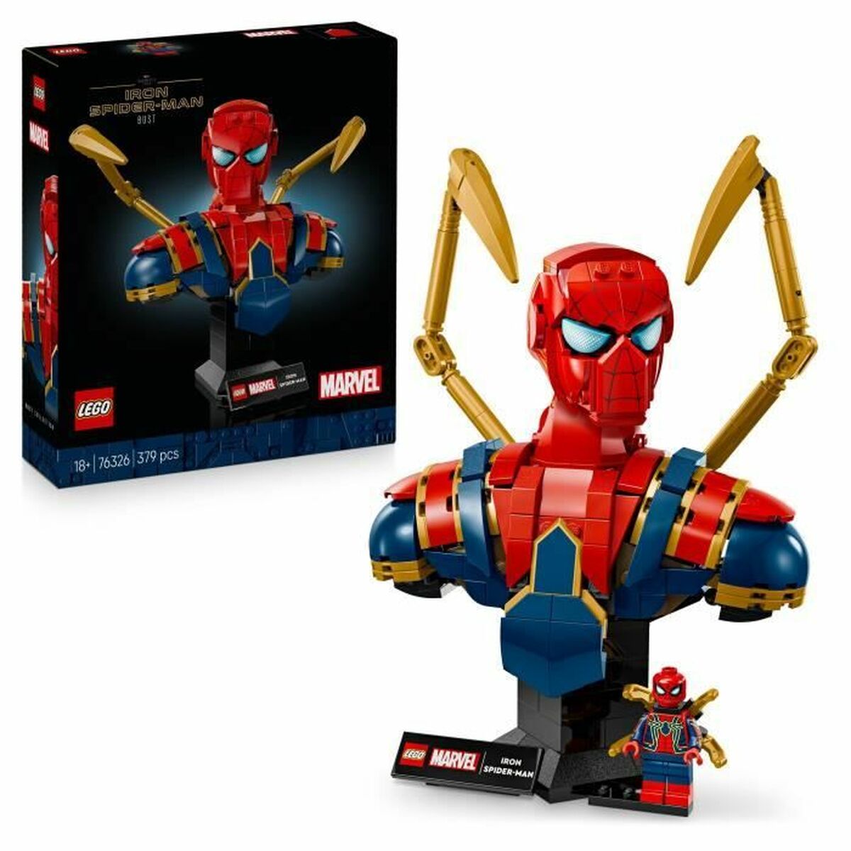 Set de Construcție Lego 76326 Iron Spider-Man Bust 379 Piese - Jucarii si jocuri