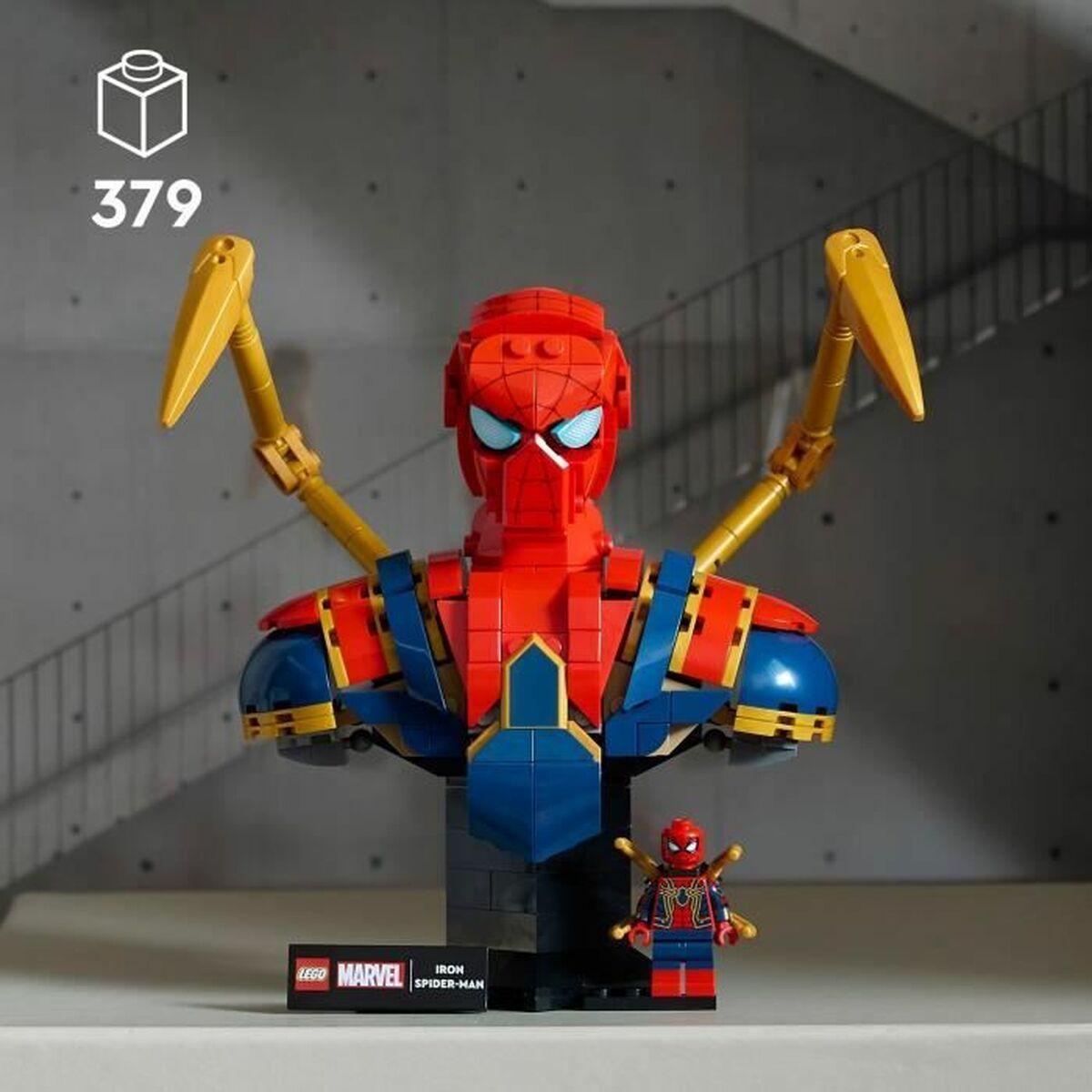 Set de Construcție Lego 76326 Iron Spider-Man Bust 379 Piese - Jucarii si jocuri