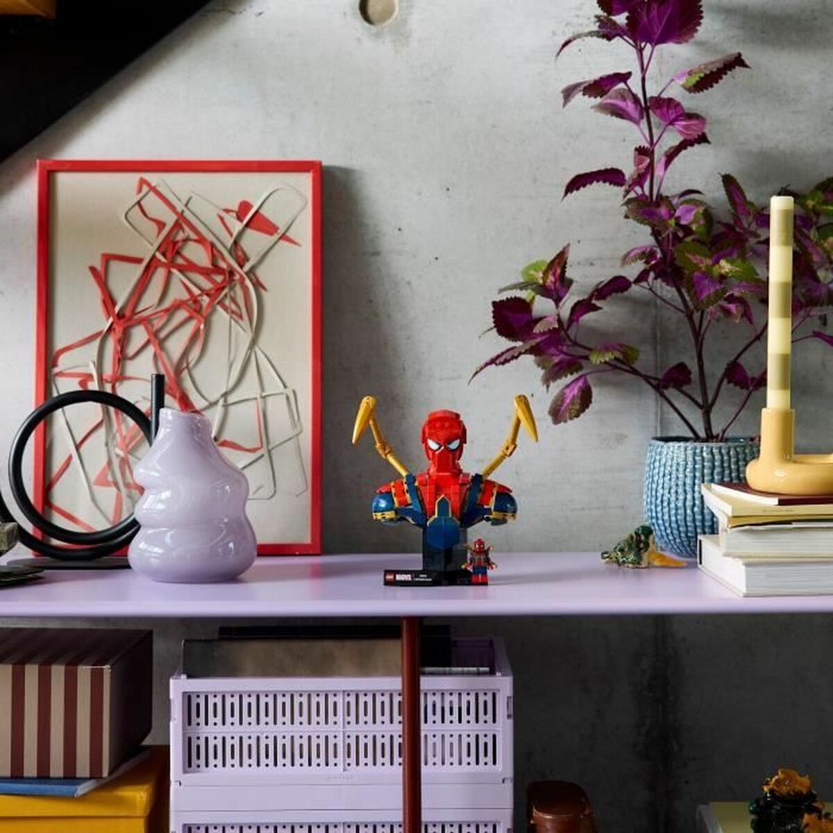 Set de Construcție Lego 76326 Iron Spider-Man Bust 379 Piese - Jucarii si jocuri