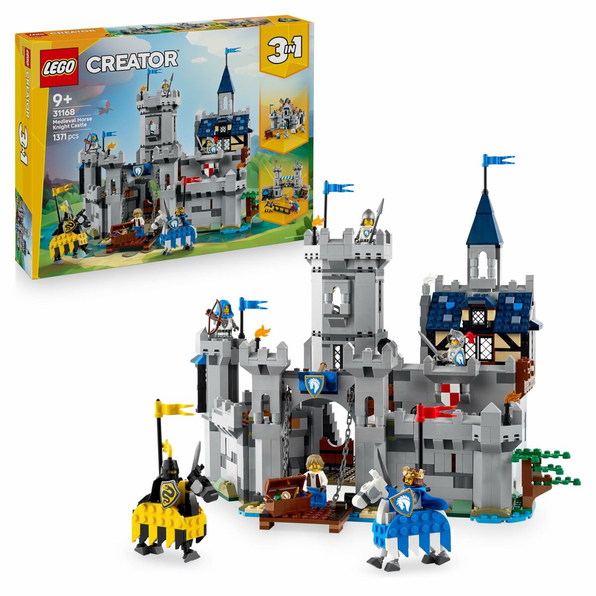 Set de Construcție Lego CREATOR 31168 Medieval Horse Knight Castle 1371 Piese - Jucarii si jocuri