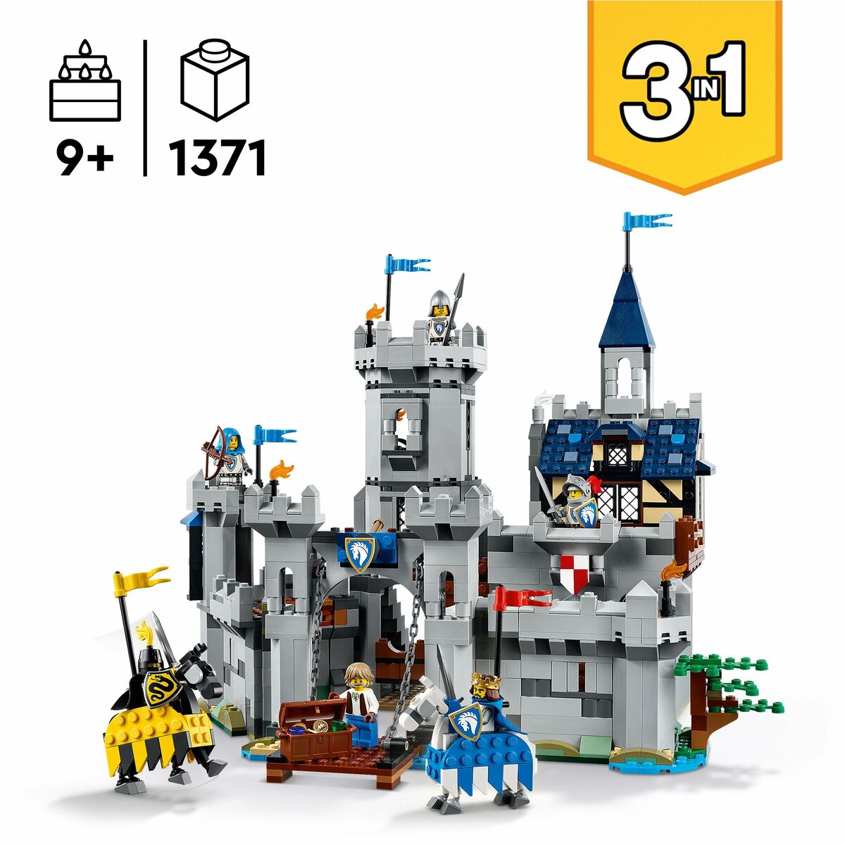 Set de Construcție Lego CREATOR 31168 Medieval Horse Knight Castle 1371 Piese - Jucarii si jocuri