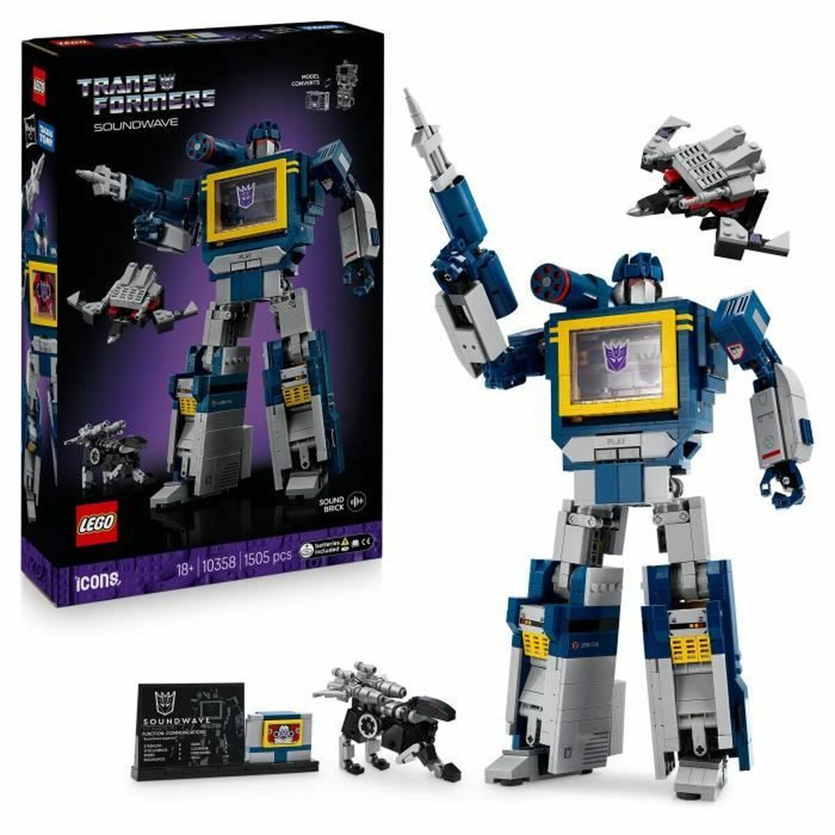 Joc de Construcții cu Plăci Lego Transformers 10358 1505 Piese - Jucarii si jocuri
