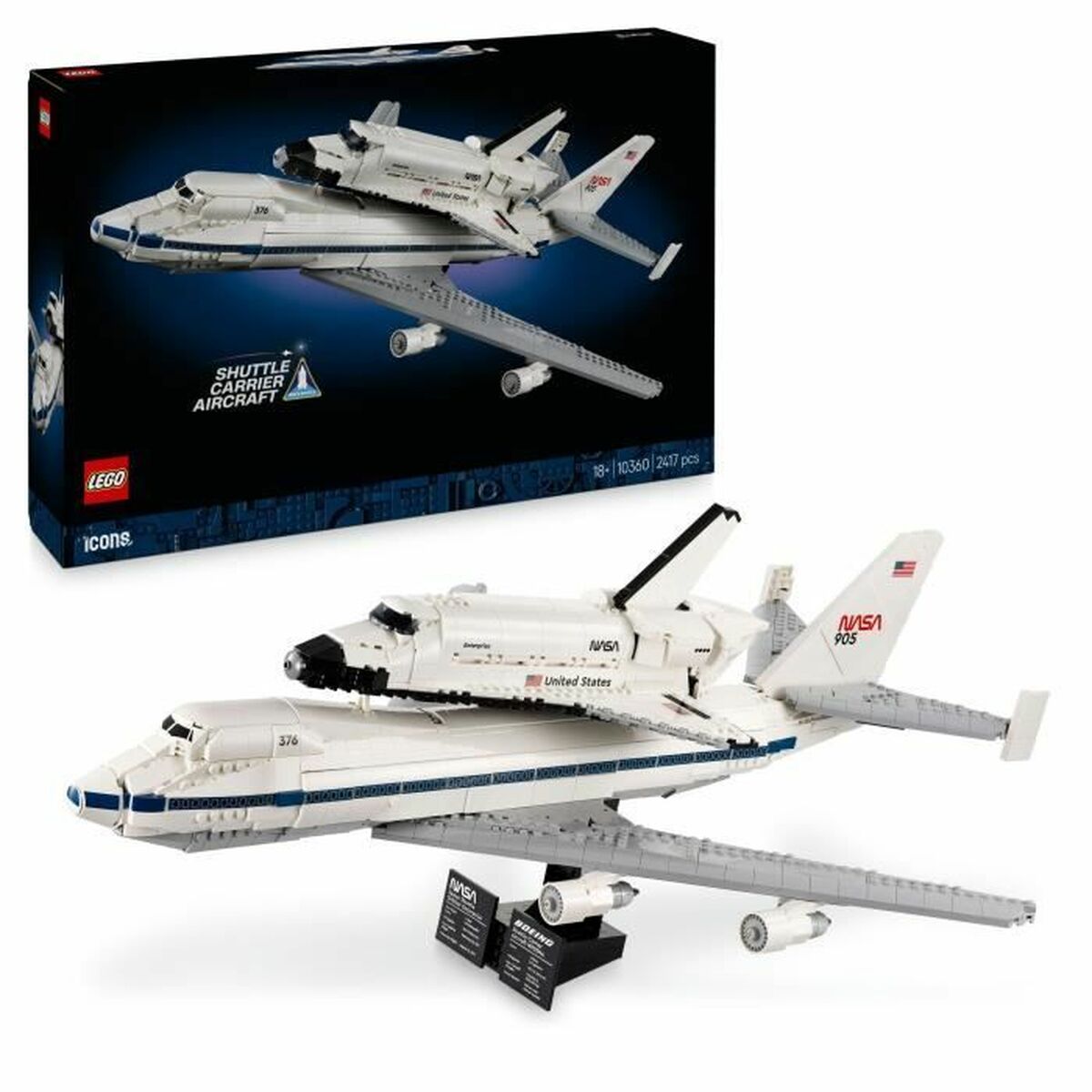 Set de Construcție Lego ICONS 10360 Shuttle Carrier Aircraft 2417 Piese - Jucarii si jocuri